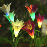 Artificial Lily Solar Garden Stake Lights