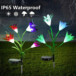 Artificial Lily Solar Garden Stake Lights