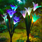 Artificial Lily Solar Garden Stake Lights